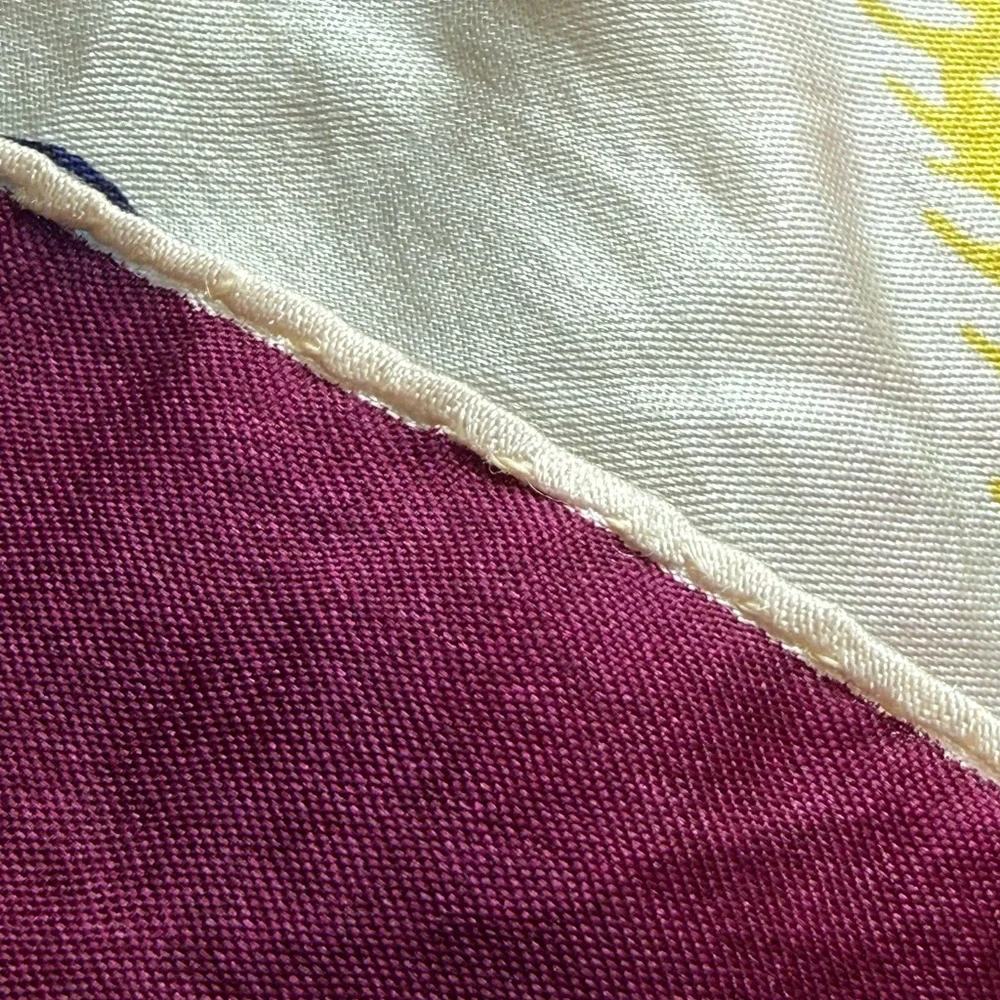 French Scarf with Merlot colored Border